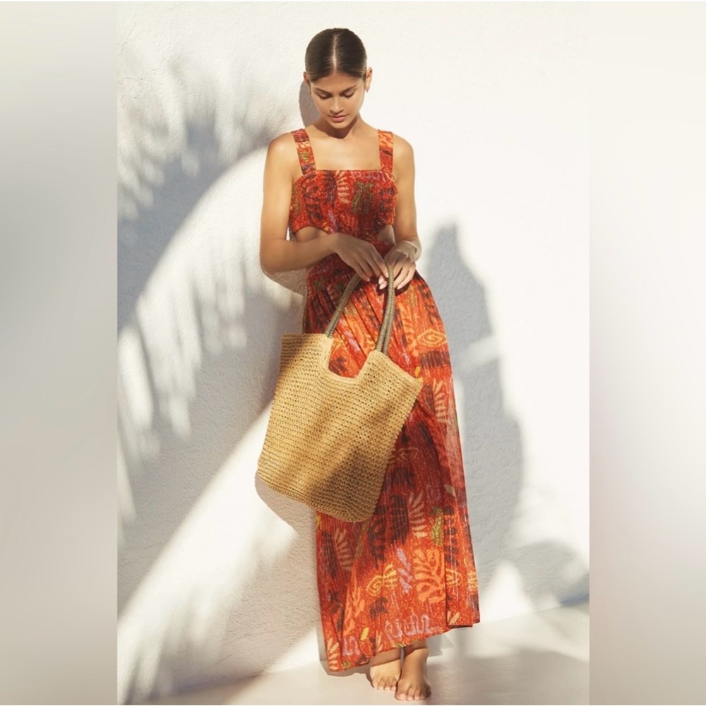 NWT Anthropologie Piper Bandeau Cutout Maxi Dress